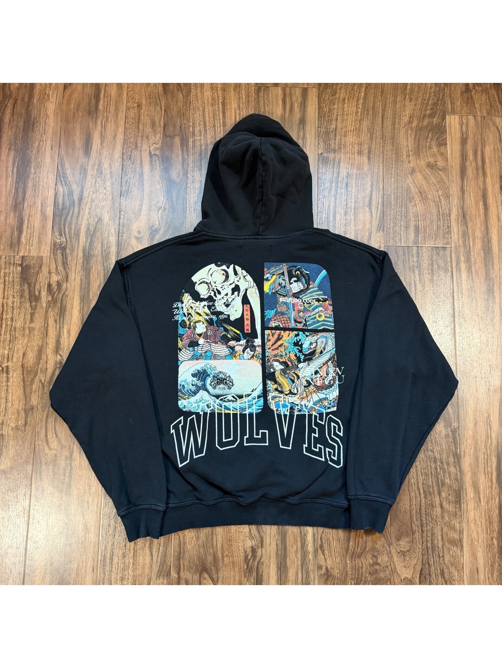 Darc Sport Wolves Bushido Code Hoodie Medium Limited Edition Gym NFGU